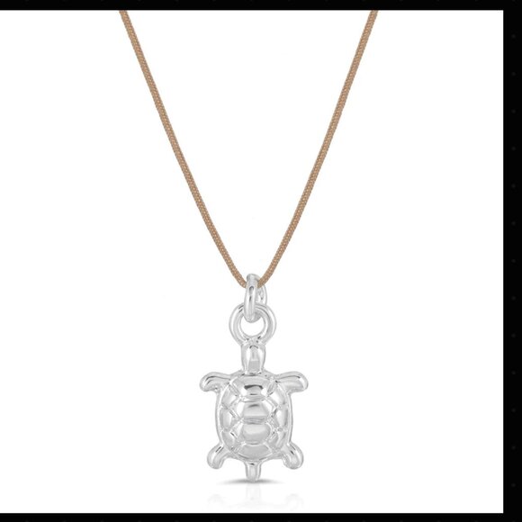 Lucky Feather - Ocean Life Necklace - Sea Turtle - Silver - Picture 1 of 4